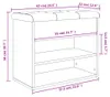 vidaXL Lavice na boty kouřový dub 62x32x50 cm materiál na Náhled obrázku produktu 8