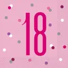18. Geburtstag Partyset Einweggeschirr rosa pink 48 tlg. Produktbild-Vorschau 2