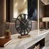 Stehende Uhr Holz Eiche 30 cm – Moderne Tischuhr, Standuhr Produktbild-Vorschau 4