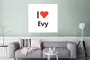 MuchoWow® Poster Ich liebe - Evy - Mädchen 75x75 cm - Wand Produktbild-Vorschau 5