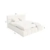 FEDVE Polsterbett Lund aus Bouclé-Stoff 160x200 cm, Creme Produktbild-Vorschau 9