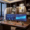 24W Schwarz Schreibtischlampe Doppelkopf Led Monitor Lampe Produktbild-Vorschau 8