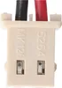 Close-up of a white electrical connector with black and red wires. Produktbild-Vorschau