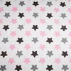 Baumwolle 100% Lebkuchensterne grau-rosa auf weißem Produktbild-Vorschau 3
