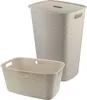 Curver Softex Wäschebox 56 L mit Deckel + Wäschekorb 45 L – Produktbild-Vorschau 1