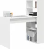 vidaXL Stôl s policou Biely 113 x 54 x 120 cm Materiál na Náhľad obrázku produktu 3