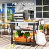Outsunny Grillwagen 3-Etagen Servierwagen mit Arbeitsfläche Produktbild-Vorschau 5