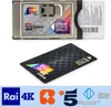 A conditional access module (CAM) and its smartcard are shown against a white background, with a collage of channel logos at the bottom. Anteprima dell’immagine prodotto