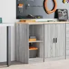 vidaXL Armadio per garage grigio Sonoma in legno di pino Anteprima dell’immagine prodotto 3