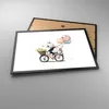 Gerahmtes Poster - Schwarzer Rahmen - Panda Fahrrad Kinder Produktbild-Vorschau 3