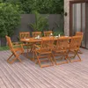 vidaXL 9dílný zahradní jídelní set 220x90x75 cm z masivního Náhled obrázku produktu 2