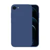 A blue phone case is shown from the back, with the phone screen visible on the right side. Produktbild-Vorschau