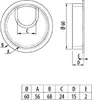 GTV - Premium Kabeldurchführung aus Metall I ? 60mm I Mit Produktbild-Vorschau 2