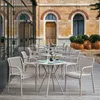Set da balcone con tavolo rotondo Ø 60 cm in acciaio e 2 Anteprima dell’immagine prodotto 5
