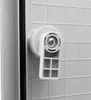 A close-up view of a white plastic latch mechanism on a textured gray surface. Anteprima dell’immagine prodotto