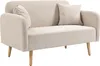 Sofa dwuosobowa HOMCOM z 2 poduszkami dekoracyjnymi, mała Podgląd zdjęcia produktu 1