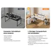 Comparison of two computer desks, showing a 'before' and 'after' scenario. Produktbild-Vorschau