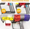A collage of images showing parts of a vacuum cleaner and its accessories, with text overlays indicating 'ON' and 'OFF' states and a replacement part. Produktbild-Vorschau