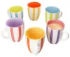 Summer Stripes zestaw 6 kubków do kawy filiżanki do herbaty Podgląd zdjęcia produktu 1