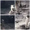 Gerahmtes Poster - Weißer Rahmen - Mond Erde Astronaut - Produktbild-Vorschau 9