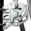 A close-up of a metal bracket with measurement markings and two spherical fasteners. Produktbild-Vorschau