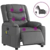 The Living Store Massagesessel Elektrisch Grau Kunstleder Produktbild-Vorschau 3