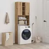 vidaXL Artisan dubová skříňka na pračku 64x25,5x190 cm Náhled obrázku produktu 4