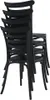 A stack of black chairs. Produktbild-Vorschau