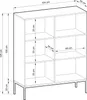 A technical drawing of a cabinet with dimensions indicated. Produktbild-Vorschau