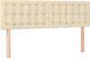 vidaXL Boxspringbett mit Matratze Creme 140x190 cm Stoff Produktbild-Vorschau 5
