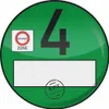5x Haftfolie Euro 4 Plakette grün Umweltplakette Produktbild-Vorschau 1
