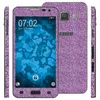 2 x Glitzer-Folienset für Samsung Galaxy A3 (A300) lila Produktbild-Vorschau 1
