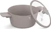 A gray pot with a transparent lid is shown from a side angle against a white background. Náhled obrázku produktu