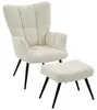 Teddy-Stoffsessel mit Fu?hocker, hoher, gesteppter Produktbild-Vorschau 1