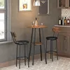 HOOBRO Bartisch rund hoch mit 2 Ebenen, kleiner Stehtisch Produktbild-Vorschau 2