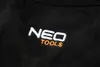 A close-up of a black fleece sweatshirt with the brand logo embroidered on it. Podgląd zdjęcia produktu