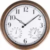A wall clock with integrated thermometer and hygrometer. Produktbild-Vorschau