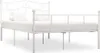 Struttura letto in metallo bianco 140×200 cm Anteprima dell’immagine prodotto 6