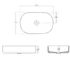 Lavabo da appoggio INFINITY OVAL, 55x36cm, Rosa Salmone Anteprima dell’immagine prodotto 4