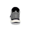 The back view of a single gray and navy sneaker against a white background. Produktbild-Vorschau