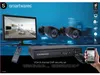 A marketing image for a Smartwares 8-channel DVR security set, showing the DVR, two cameras, a monitor displaying a room, a remote control, and a smartphone with a live feed. Produktbild-Vorschau
