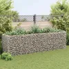 A gabion planter filled with plants in a garden setting. Produktbild-Vorschau