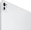 A close-up, angled view of the back of a white Apple iPad Pro. Produktbild-Vorschau