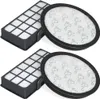 Two sets of vacuum cleaner filters are shown against a white background. Each set includes a rectangular filter and a circular filter. Produktbild-Vorschau