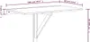 A diagram showing the dimensions of a wall-mounted folding table. Podgląd zdjęcia produktu