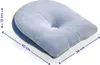 A wedge-shaped pillow with dimensions indicated by measurement lines and text. Produktbild-Vorschau