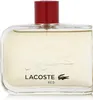 A clear, front-facing studio shot of a bottle of Lacoste Red Eau de Toilette. Voir les images du produit