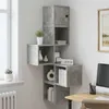 vidaXL Wand-Eckregal Betongrau 48 x 48 x 120 cm Produktbild-Vorschau 2