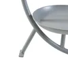 A close-up view of the base of a gray metal plant stand. Náhľad obrázku produktu