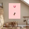 MuchoWow® Poster Dackel auf einem rosa Luftballon 90x120 cm Produktbild-Vorschau 6